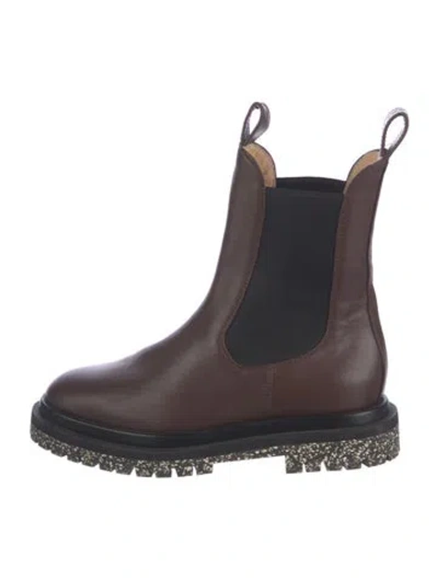 Pre-owned Dear Frances Leather Chelsea Boots In Brown