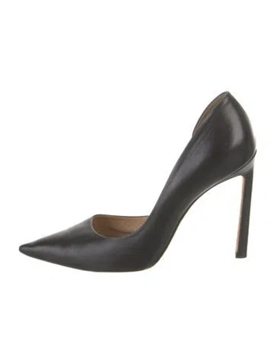 Pre-owned Dear Frances Leather D'orsay Pumps In Black