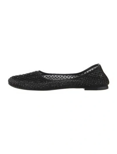 Pre-owned Dear Frances Leather Flats In Black