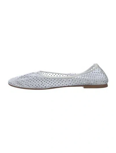 Pre-owned Dear Frances Leather Flats In Silver