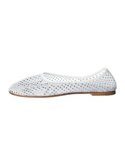 Pre-owned Dear Frances Leather Flats In Silver