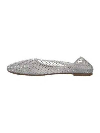 Pre-owned Dear Frances Leather Flats In Silver