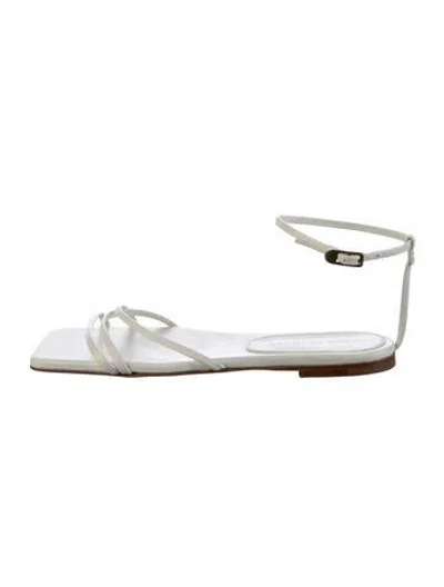 Pre-owned Dear Frances Leather Flats In White