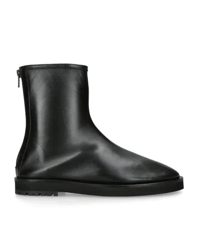 Dear Frances Leather Joss Ankle Boots In Black