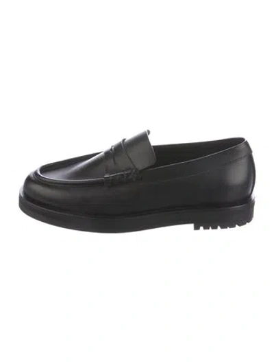 Pre-owned Dear Frances Leather Loafers In Black