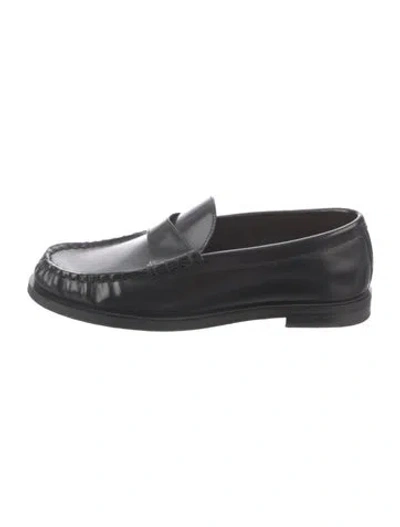 Pre-owned Dear Frances Leather Loafers In Black