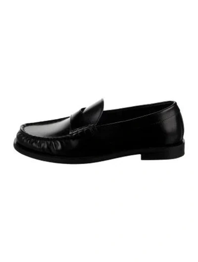 Pre-owned Dear Frances Leather Loafers In Black/white