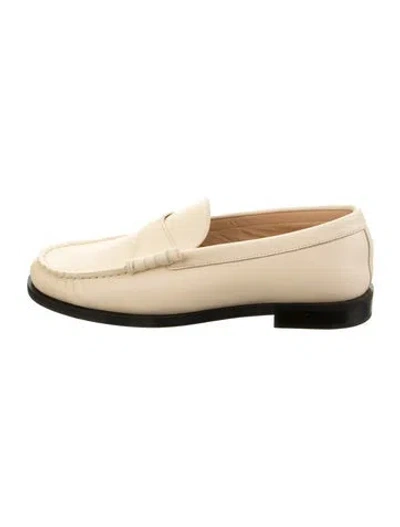 Pre-owned Dear Frances Leather Loafers In Neutral