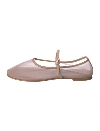 Pre-owned Dear Frances Leather Mary Jane Flats In Pink