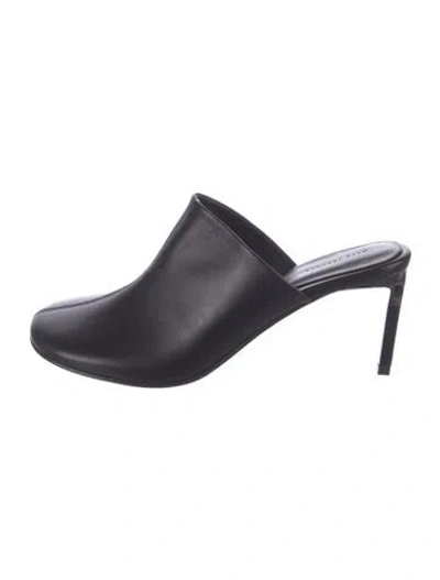 Pre-owned Dear Frances Leather Mules In Black