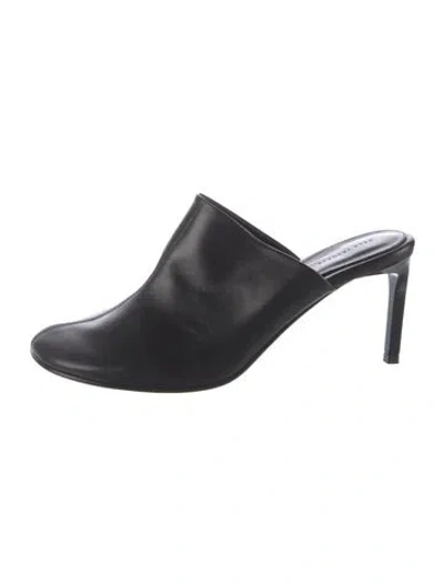 Pre-owned Dear Frances Leather Mules In Black