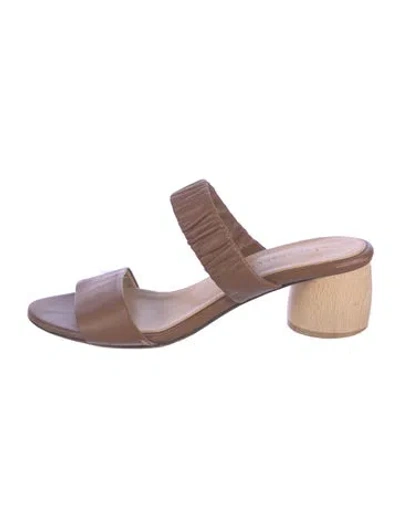 Pre-owned Dear Frances Leather Mules In Pink