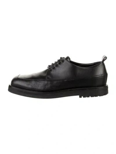 Pre-owned Dear Frances Leather Oxfords In Black