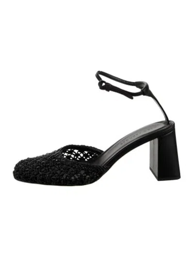 Pre-owned Dear Frances Leather Patterned Pumps In Black