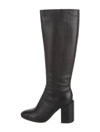 Pre-owned Dear Frances Leather Riding Boots In Black