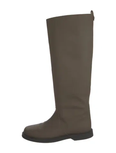 Pre-owned Dear Frances Leather Riding Boots In Brown