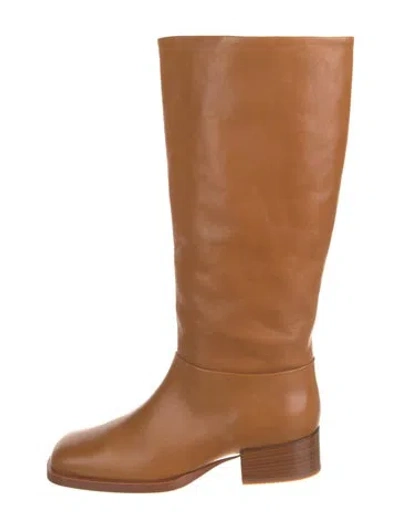 Pre-owned Dear Frances Leather Riding Boots In Brown