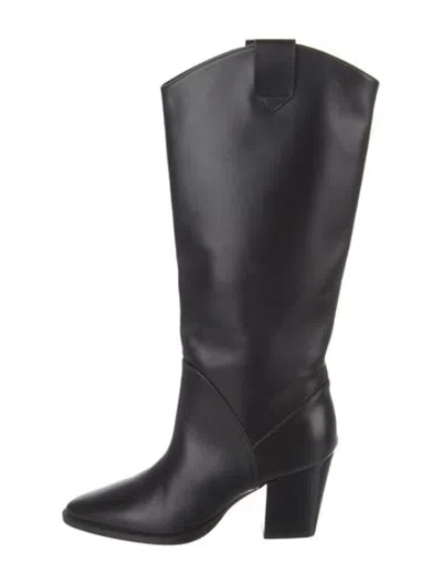 Pre-owned Dear Frances Leather Riding Boots W/ Tags In Black