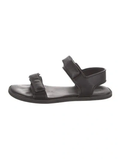 Pre-owned Dear Frances Leather Sandals In Black