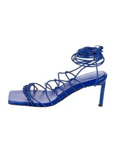 Pre-owned Dear Frances Leather Sandals In Blue