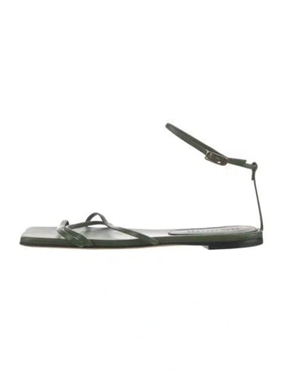 Pre-owned Dear Frances Leather Sandals In Green