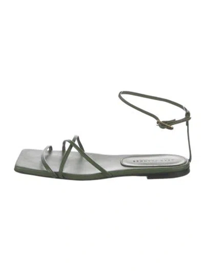 Pre-owned Dear Frances Leather Sandals In Green