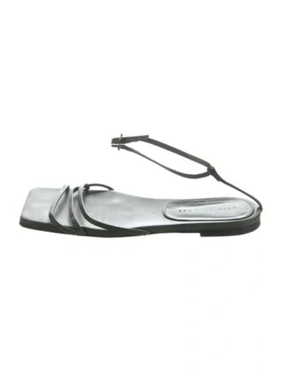 Pre-owned Dear Frances Leather Sandals In Green