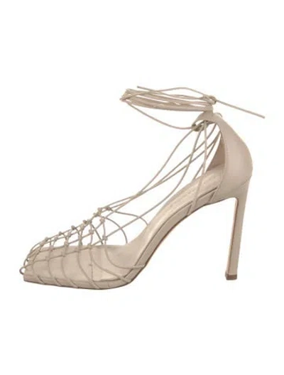 Pre-owned Dear Frances Leather T-strap Pumps In Neutral