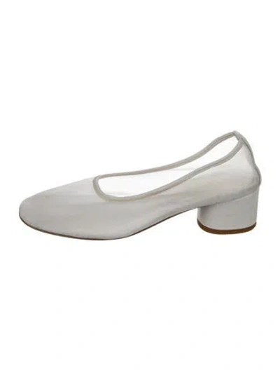 Pre-owned Dear Frances Mesh Accents Pumps In Silver