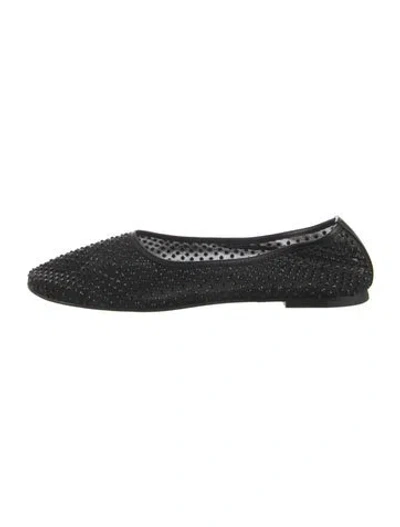 Pre-owned Dear Frances Mesh Ballet Flats In Black