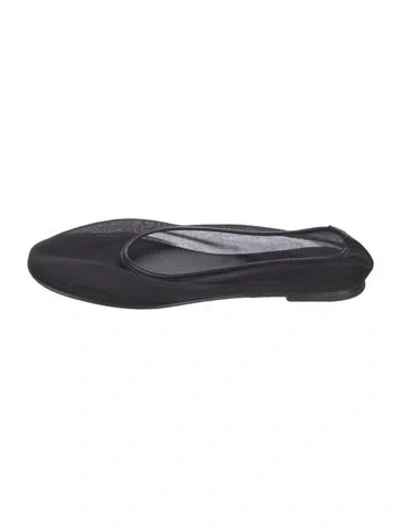Pre-owned Dear Frances Mesh Ballet Flats In Black