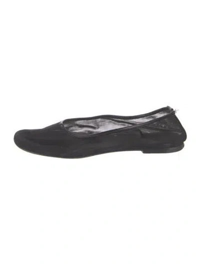 Pre-owned Dear Frances Mesh Ballet Flats In Black/blue