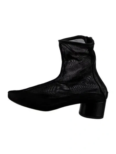 Pre-owned Dear Frances Mesh Flats In Black
