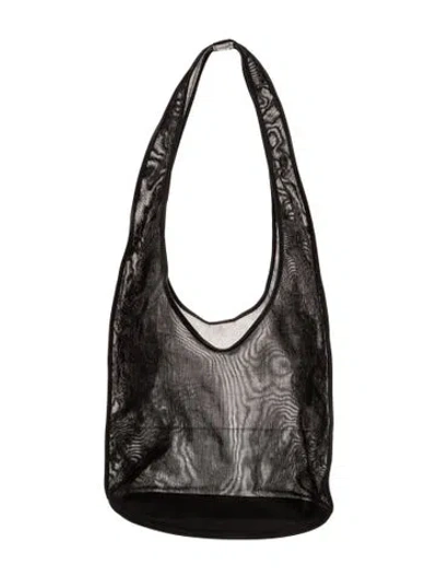 Pre-owned Dear Frances Mesh Hobo In Black
