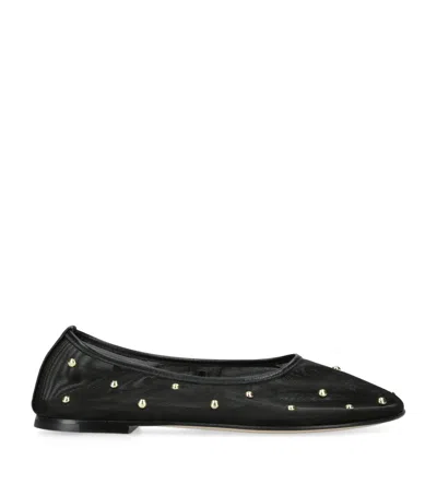DEAR FRANCES MESH STUD-DETAIL BALLA BALLET FLATS