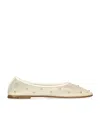 Shop Dear Frances Mesh Stud-detail Balla Ballet Flats