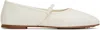 Dear Frances Off-white Balla Strap Ballerina Flats In Chalk