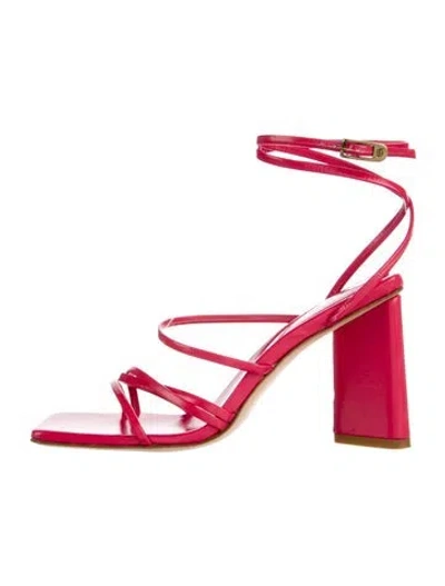 Pre-owned Dear Frances Patent Leather Sandals In Multi