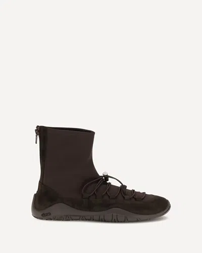 Dear Frances Scuba Nappa Booties In Brown