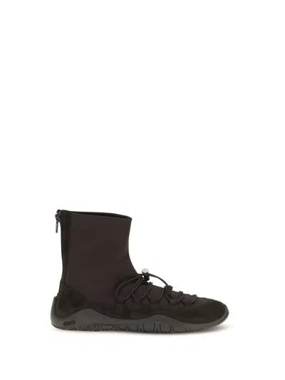 Dear Frances Scuba Nappa Booties In Brown