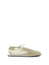 Dear Frances Mesh And Suede Sneaker In Neutral