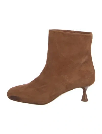 Pre-owned Dear Frances Suede Boots In Brown