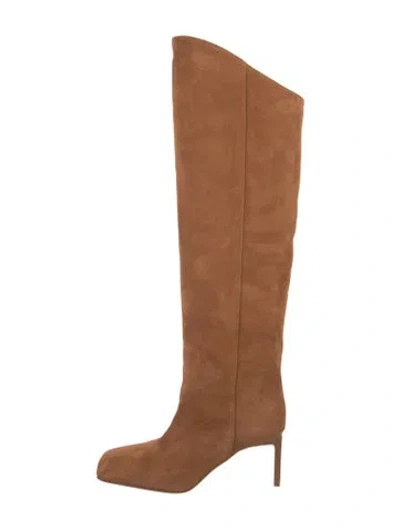 Pre-owned Dear Frances Suede Boots In Brown