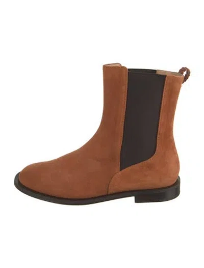 Pre-owned Dear Frances Suede Chelsea Boots In Brown