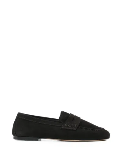 Dear Frances Suede Loafers In Brown