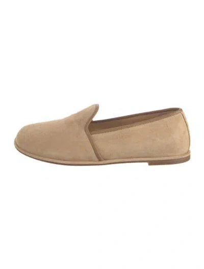 Pre-owned Dear Frances Suede Loafers In Neutrals