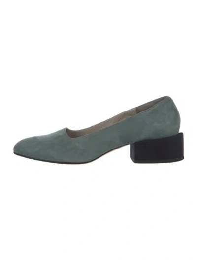 Pre-owned Dear Frances Suede Pumps In Green