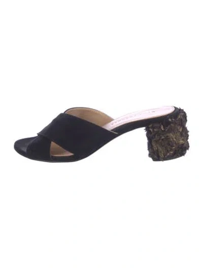 Pre-owned Dear Frances Suede Sandals In Blue