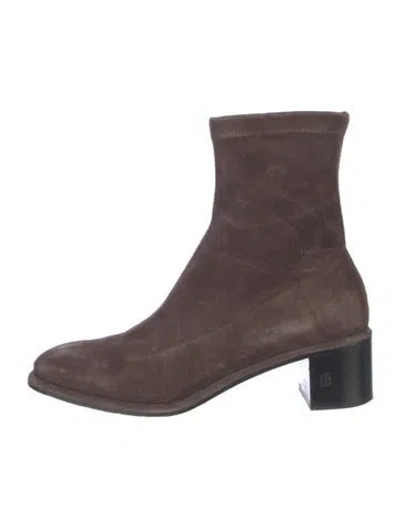 Pre-owned Dear Frances Suede Sock Boots In Brown