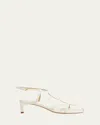 Dear Frances Off-white Tee Heeled Sandals In White